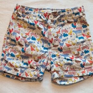Mini Boden Multicolor Dinosaur Print Shorts